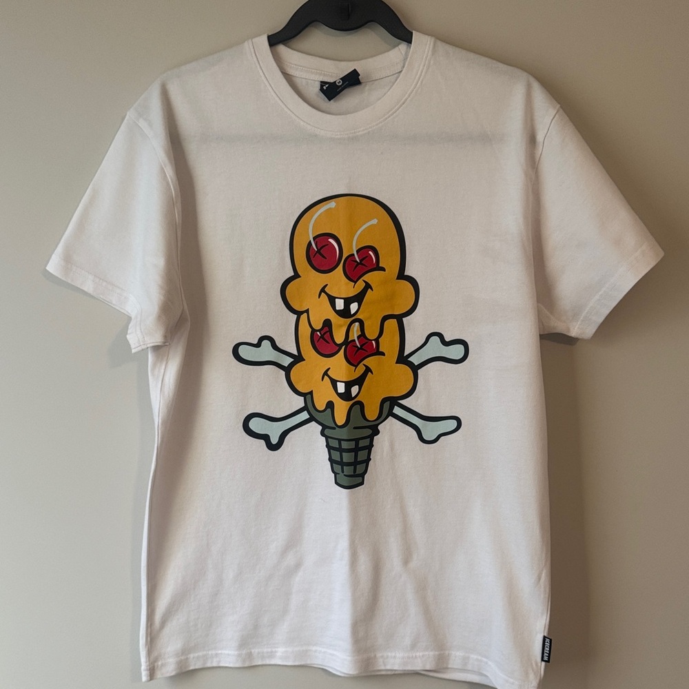 Icecream White Tee with Black Tag